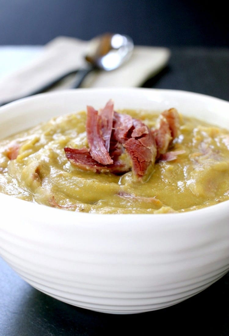 Turkey Leg Split Pea Soup is ready when you come home!