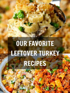 image with leftover turkey recipes