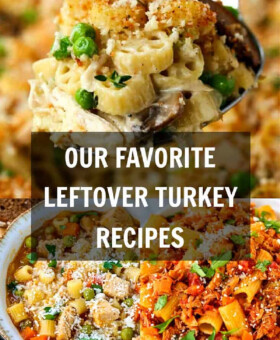 image with leftover turkey recipes
