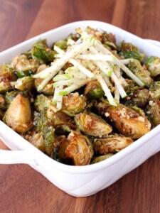 Fried Whiskey Glazed Brussels Sprouts are crispy, and coated with my famous whiskey glaze!