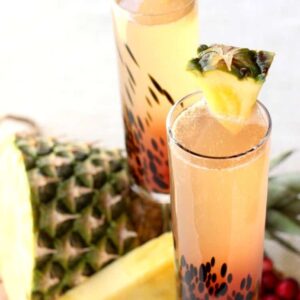 Island Champagne Cocktail is perfect for bringing yourself to a warm beach vacation!