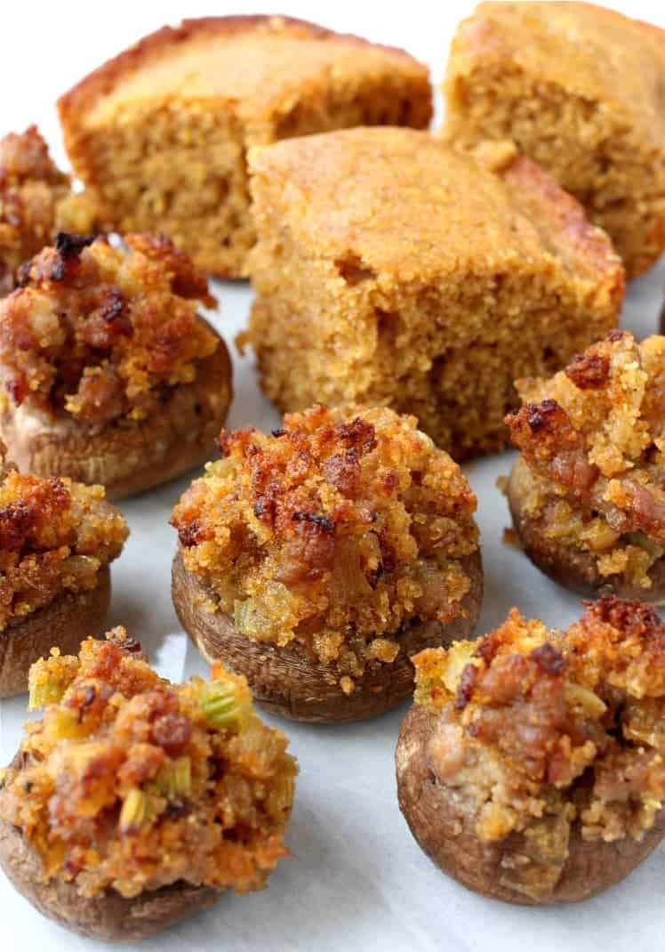 pumpkin-cornbread-stuffed-mushrooms-featured