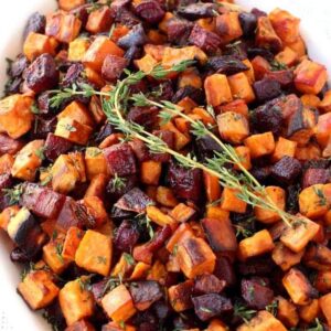 Roasted Beets and Sweets in Brown Butter Maple Glaze