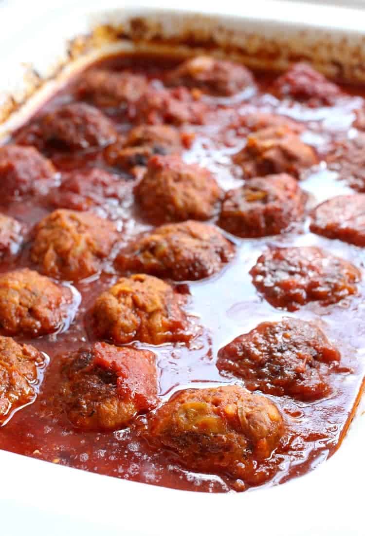 Slow Cooker Cabbage Roll Meatballs simmer all day in the most amazing sauce!