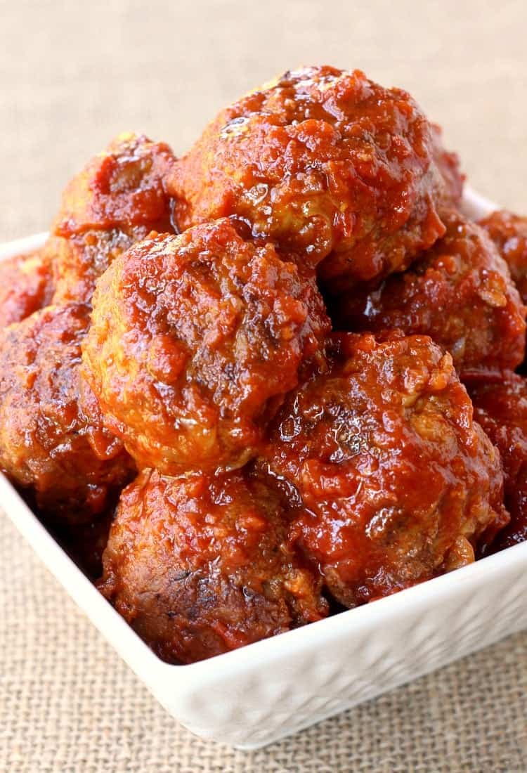 Slow Cooker Cabbage Roll Meatballs have the cabbage right inside so you have everything in one bite!