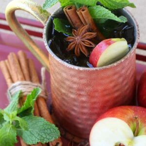 The garnishes in this Apple Cider Mojito are what makes this drink!