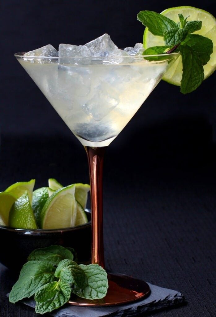 this Moscow Mule Martini has the perfect balance of tart and sweet!