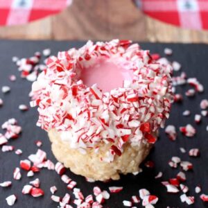 Peppermint Krispies Treat Shots are such a fun way to celebrate the holidays!