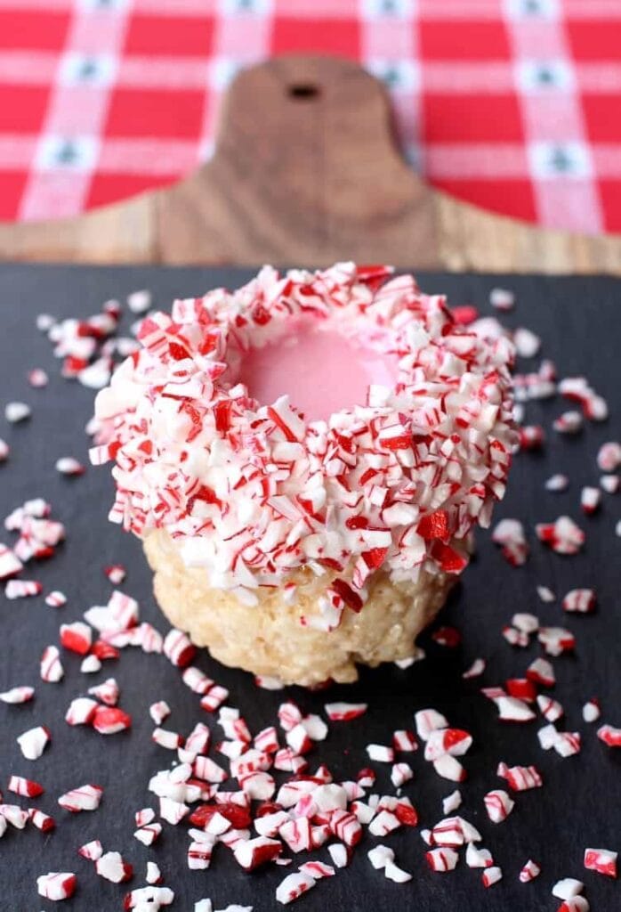 Peppermint Krispies Treat Shots are such a fun way to celebrate the holidays!