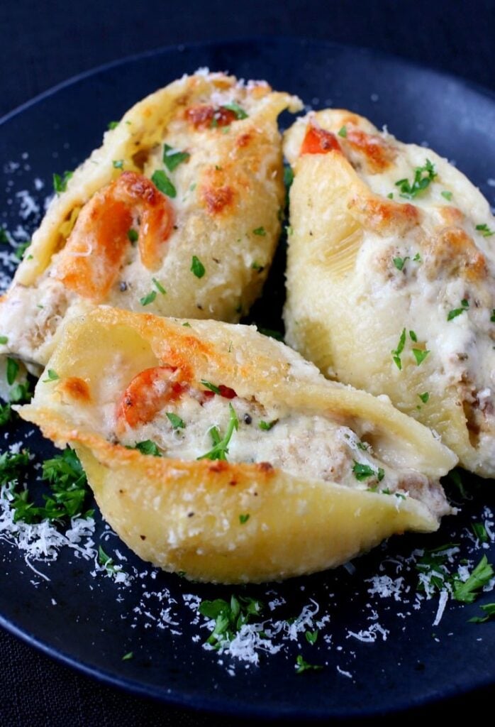 Philly Cheesesteak Stuffed Shells is a pasta recipe that's perfect for a large family dinner