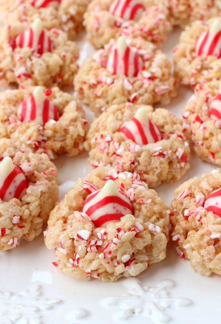 Rice Krispie Peppermint Blossoms Easy Holiday Cookie Mantitlement