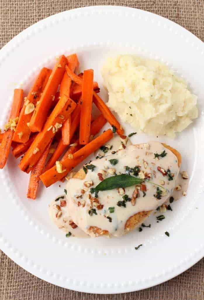 Seared Chicken and Sage Gravy from Blue Apron, fresh food delivered to your house!