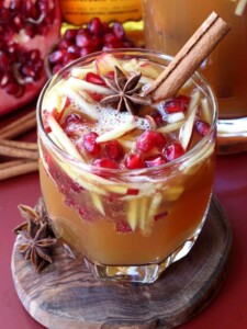 Sparkling Fireball Apple Sangria has all you favorite cold weather flavors right in a glass!