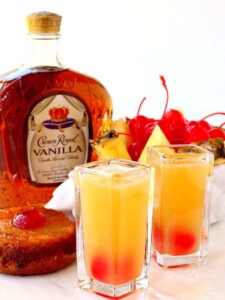 These Pineapple Upside Down Shots taste just like the dessert!