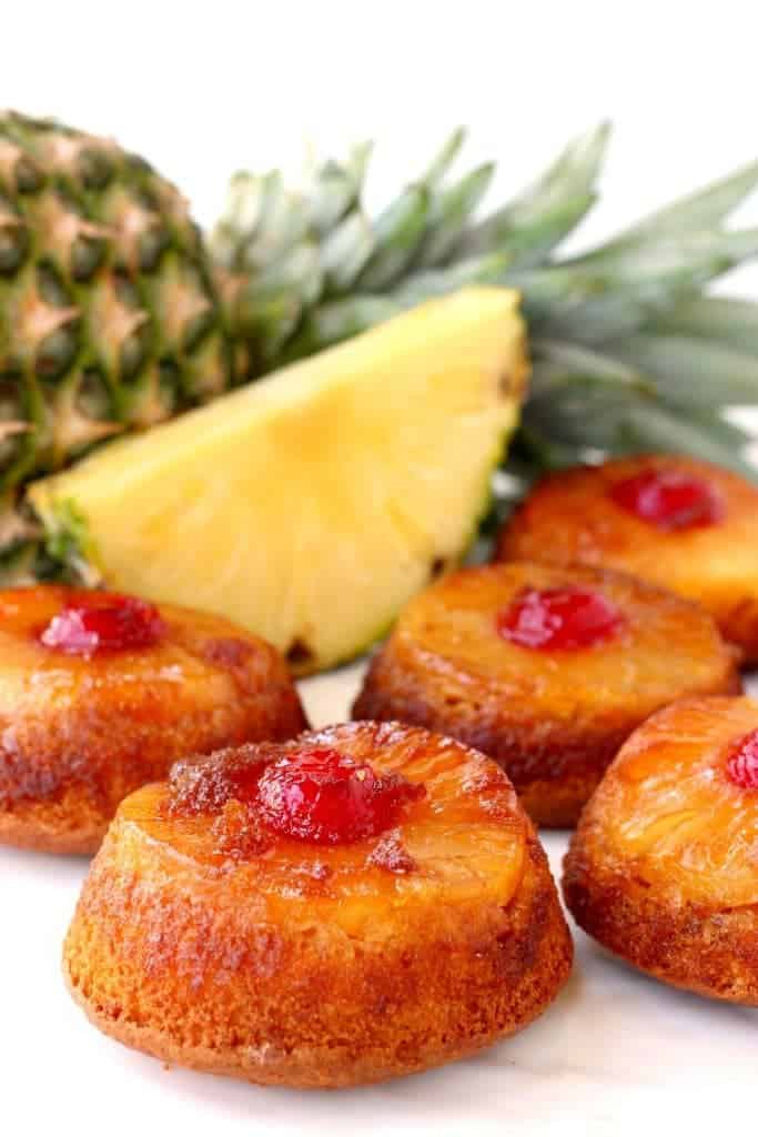 Pineapple Whiskey Upside Down Cakes are a fun, boozy dessert!