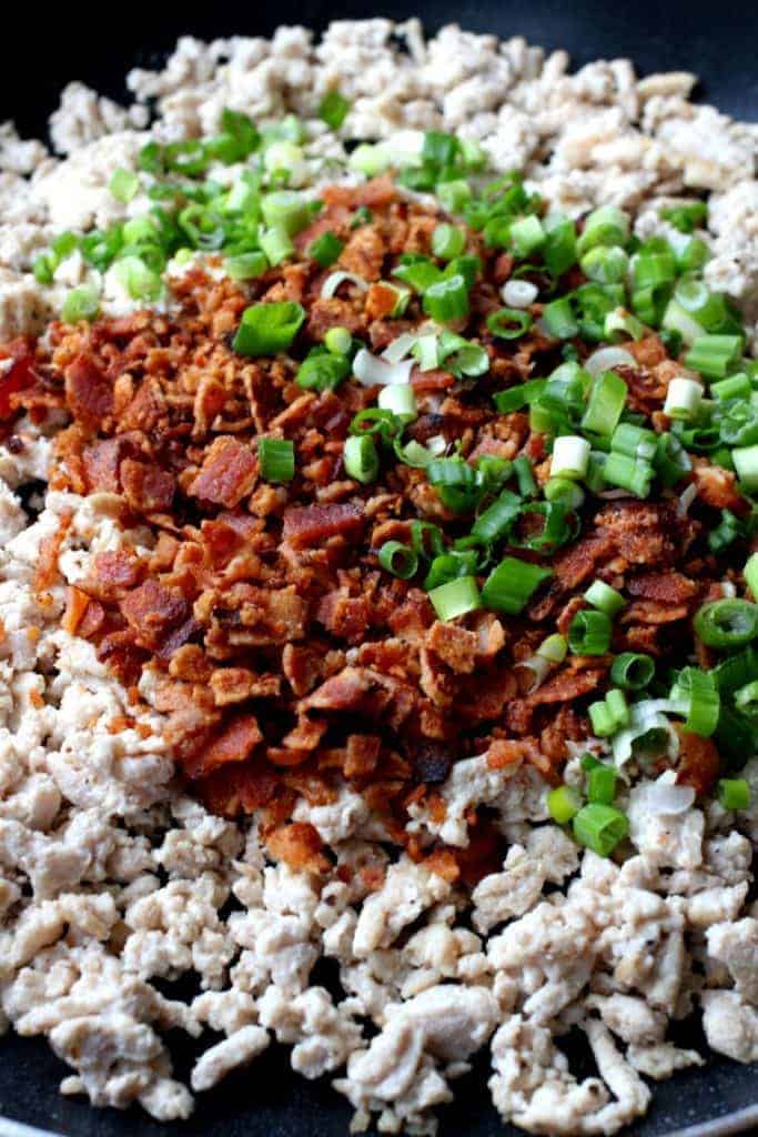Leftover Turkey Wontons are an appetizer recipe made with turkey, cheese and bacon