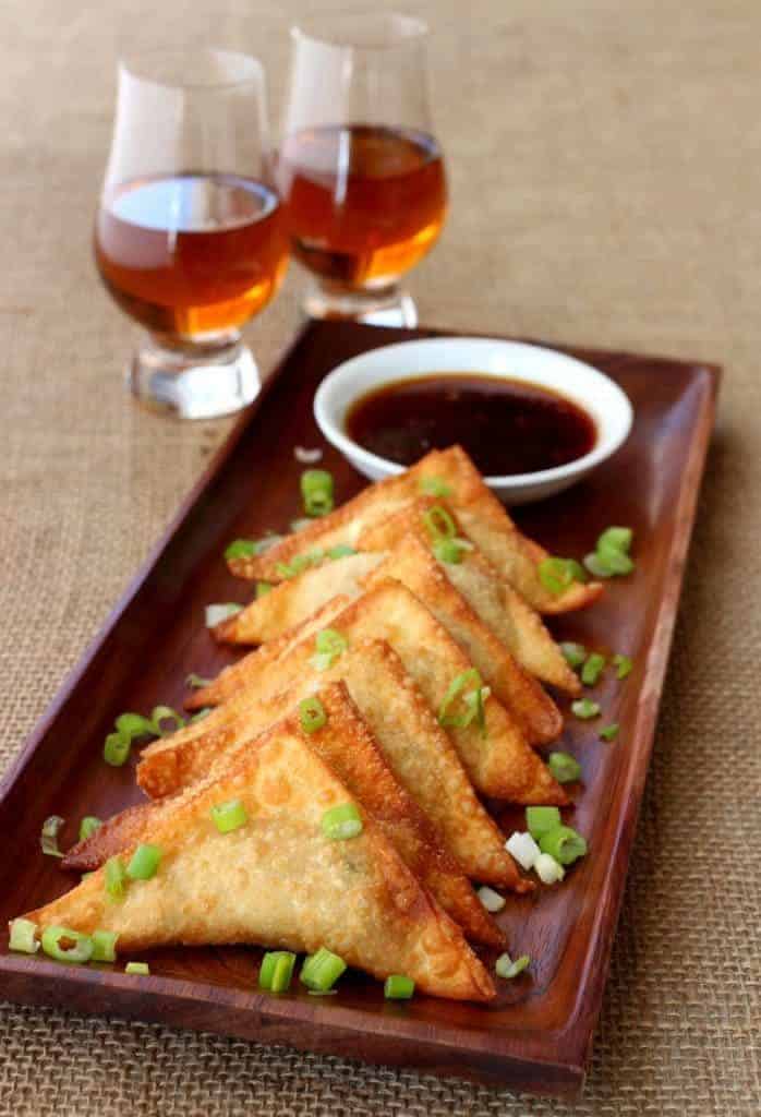 Leftover Turkey Wontons are a fried wonton appetizer recipe that can use leftover turkey