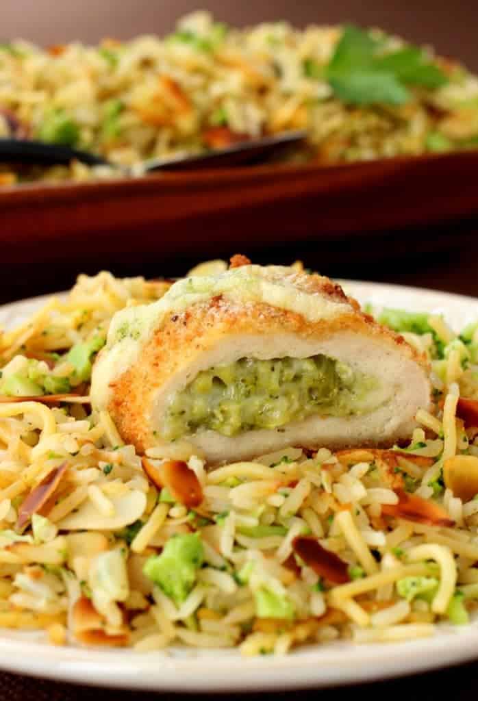 Barber Foods Stuffed Chicken and Broccoli Rice Pilaf hits the dinner table in no time!