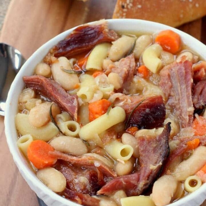 Slow Cooker Pasta Fagioli A Leftover Ham Recipe Mantitlement