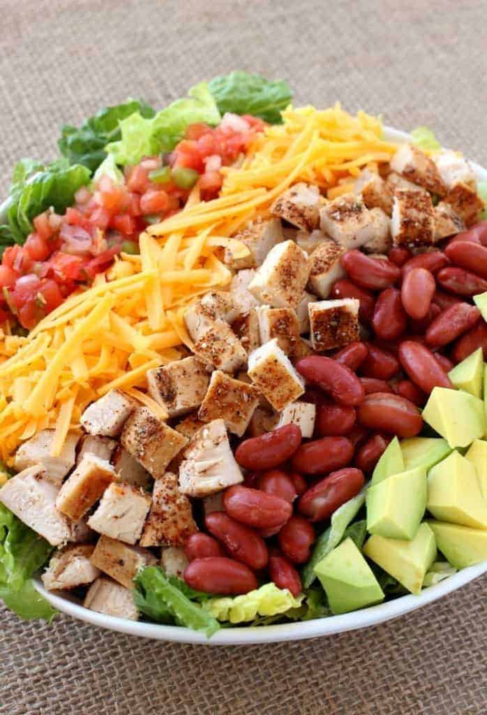 Chopped Chicken Taco Salad is loaded with all your favorite taco ingredients!