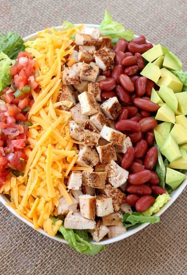 Chopped Chicken Taco Salad - Mantitlement