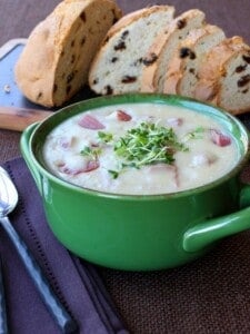 Creamy Potato and Corned Beef Chowder transforms your leftovers into an easy dinner!