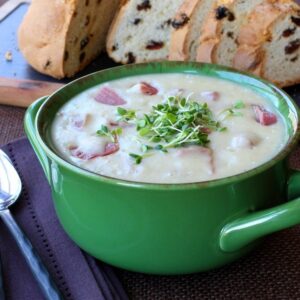 Creamy Potato and Corned Beef Chowder transforms your leftovers into an easy dinner!