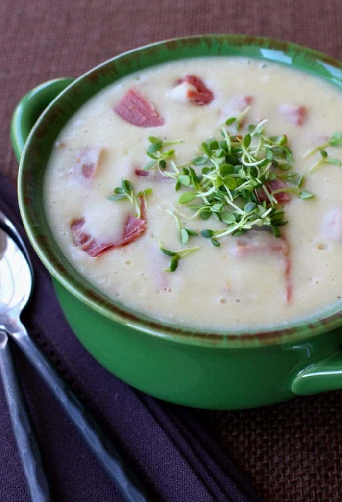 Creamy Potato and Corned Beef Chowder is a soup recipe that uses leftover corned beef