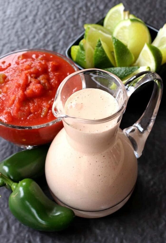 This Easy Creamy Salsa Dressing is perfect for salads, dips and even tacos!
