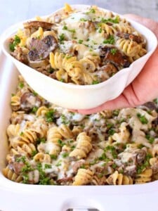 Slow Cooker Cheesy Beef Stroganoff is one of our favorite comfort food dinners!