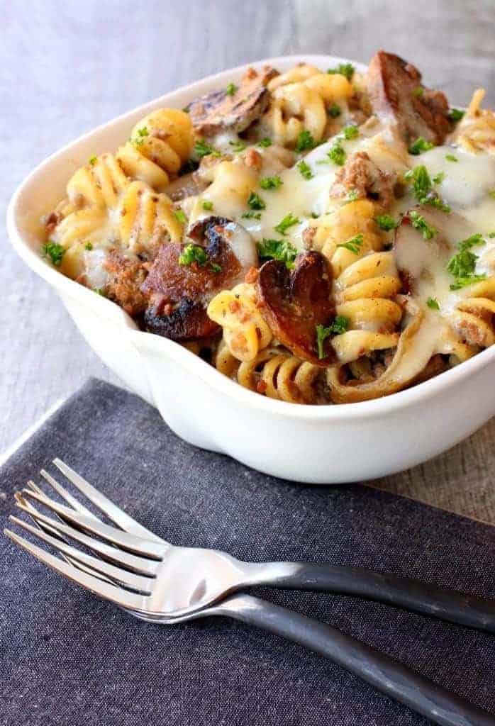 Slow Cooker Cheesy Beef Stroganoff is an amazing comfort food dinner