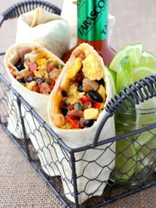 These Southwester Breakfast Burritos can be made ahead and frozen for an easy morning meal!