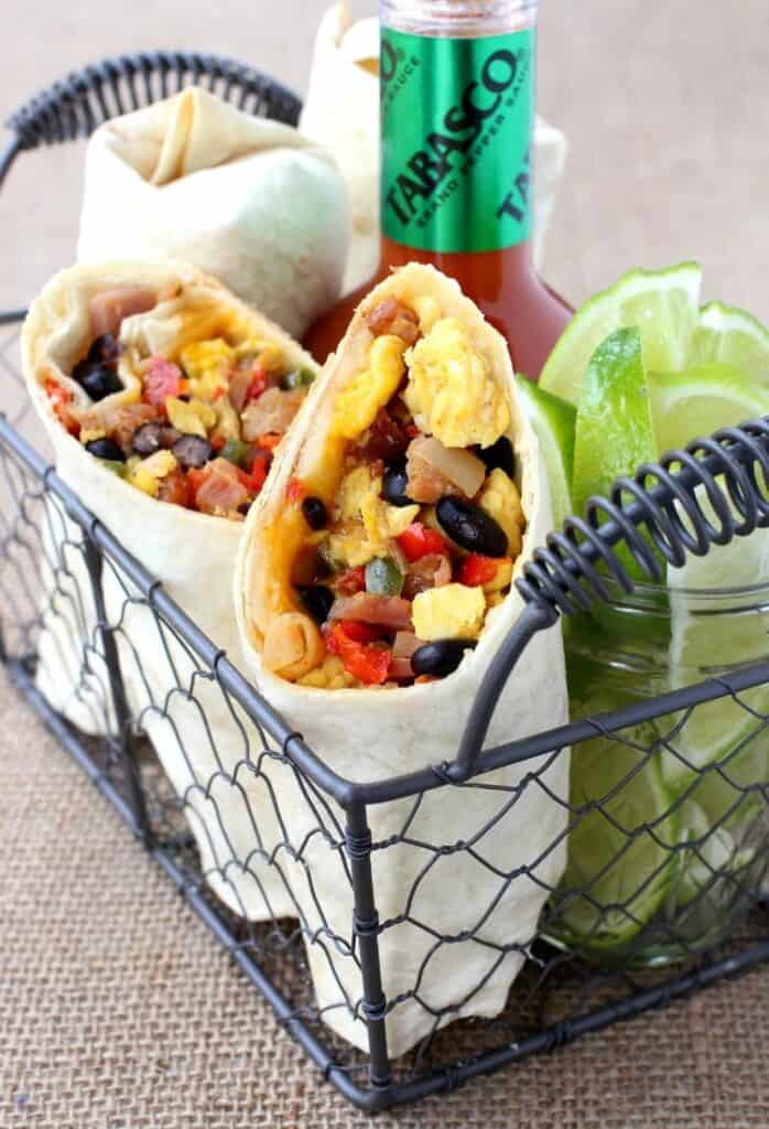 These Southwester Breakfast Burritos can be made ahead and frozen for an easy morning meal!