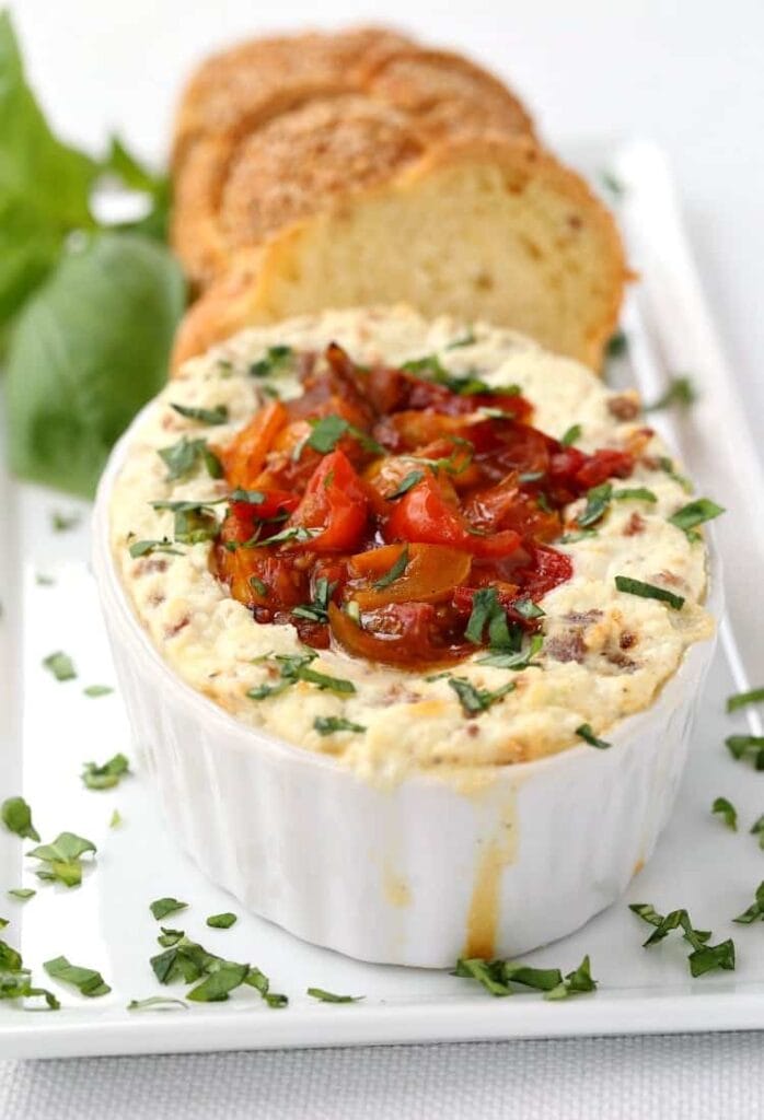 Baked Ricotta with Sausage and Tomato Jam Ricotta Cheese Dip Recipe