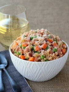 Low Carb Cauliflower Rice Ham Risotto is low carb eating at it's best!