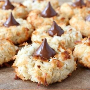 Must Make Easter Desserts with a picture of coconut cookies