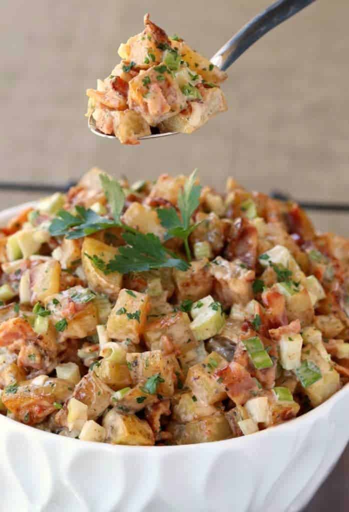 Oven Roasted Barbecue Potato Salad is the perfect side dish for your summer grilling!