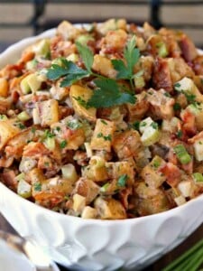 Oven Roasted Barbecue Potato Salad will be the side dish that everyone will ask you to bring!