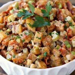 Oven Roasted Barbecue Potato Salad will be the side dish that everyone will ask you to bring!