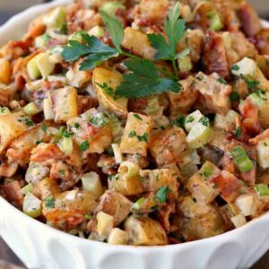 Oven Roasted Barbecue Potato Salad will be the side dish that everyone will ask you to bring!