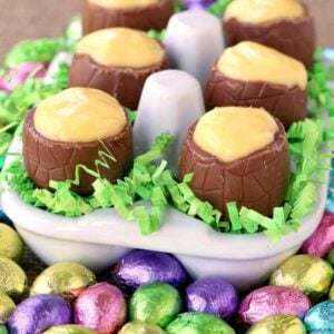 Rumchata Chocolate Egg Pudding Shots are perfect for your Easter dessert!
