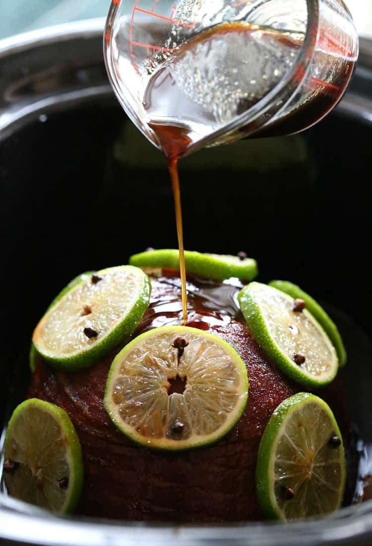 Slow Cooker Captain and Coke Glazed Ham Mantitlement