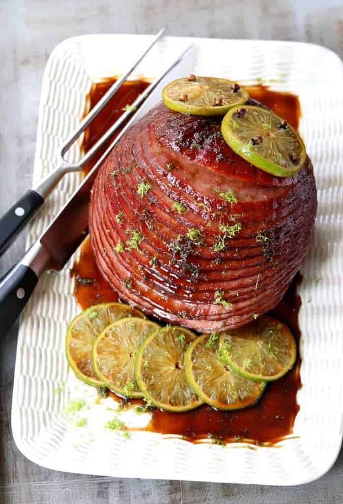 Slow Cooker Captain and Coke Glazed Ham is a slow cooker ham recipe with rum