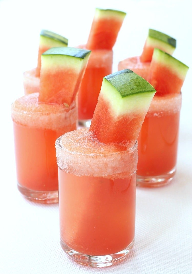 Cinco de Mayo Tequila Cocktails - Watermelon Margarita Shooters