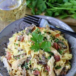 Chicken Marsala Alfredo is an easy chicken and pasta recipe