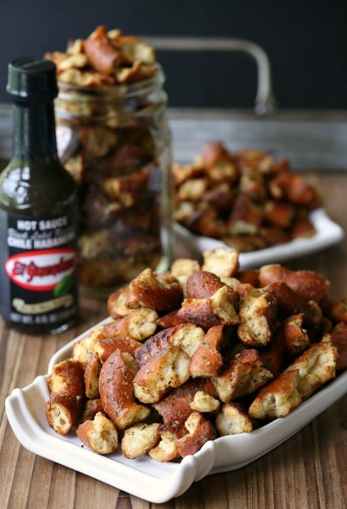 Flavor Rockin' Pretzel Bites are the perfect snack for your next tailgate!