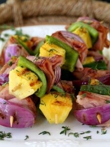 Hawaiian Ham Kabobs take a little help from the store for an easy dinner!