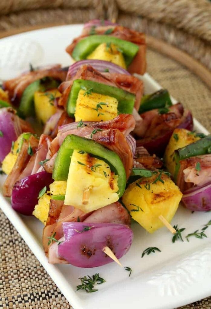 Hawaiian Ham Kabobs can be made in minutes for a tasty and fast dinner!