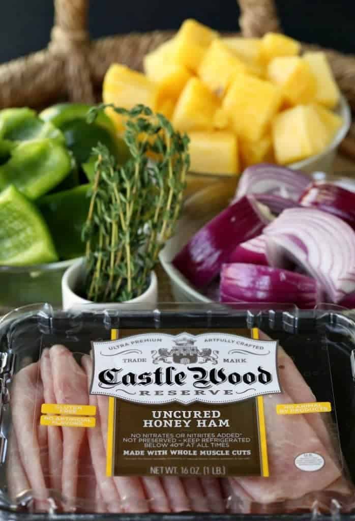 Hawaiian Ham Kabobs ingredients