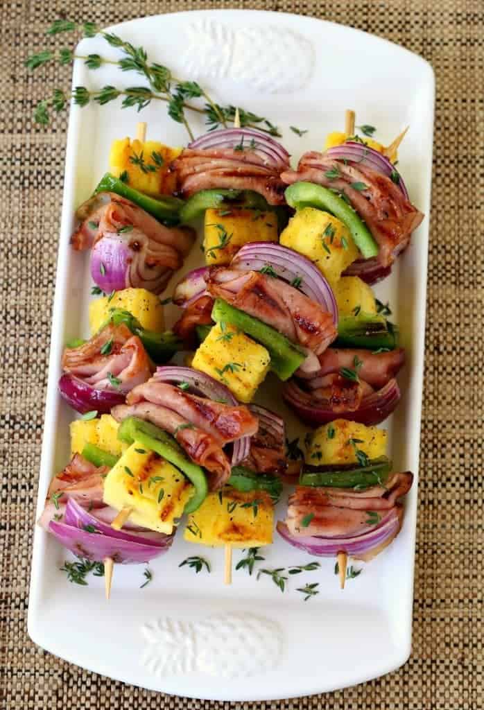 These Hawaiian Ham Kabobs are an easy, delicious dinner!